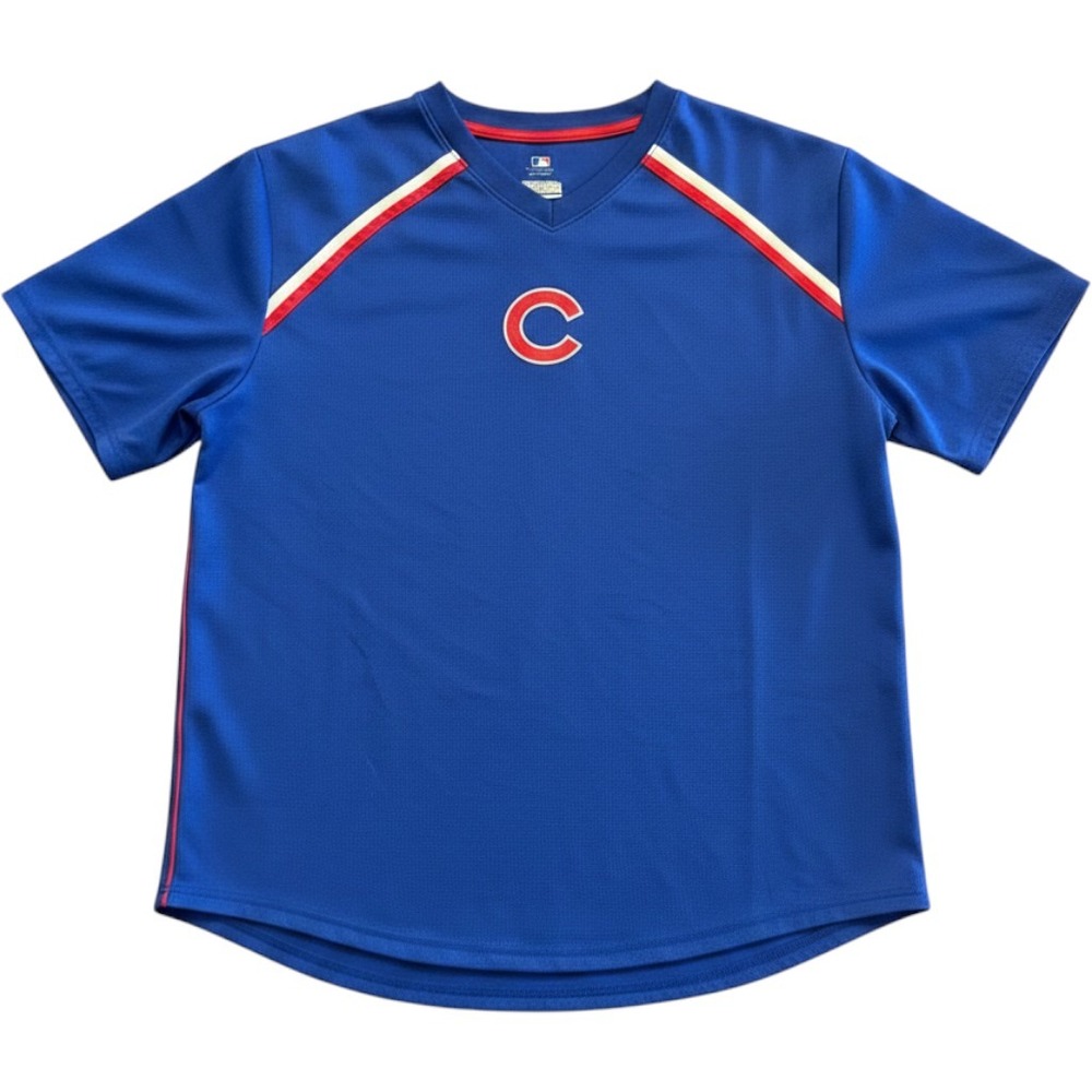 Chicago Cubs MLB Genuine Merchandise V-Neck Pullover Jersey Shirt Men's XL Blue